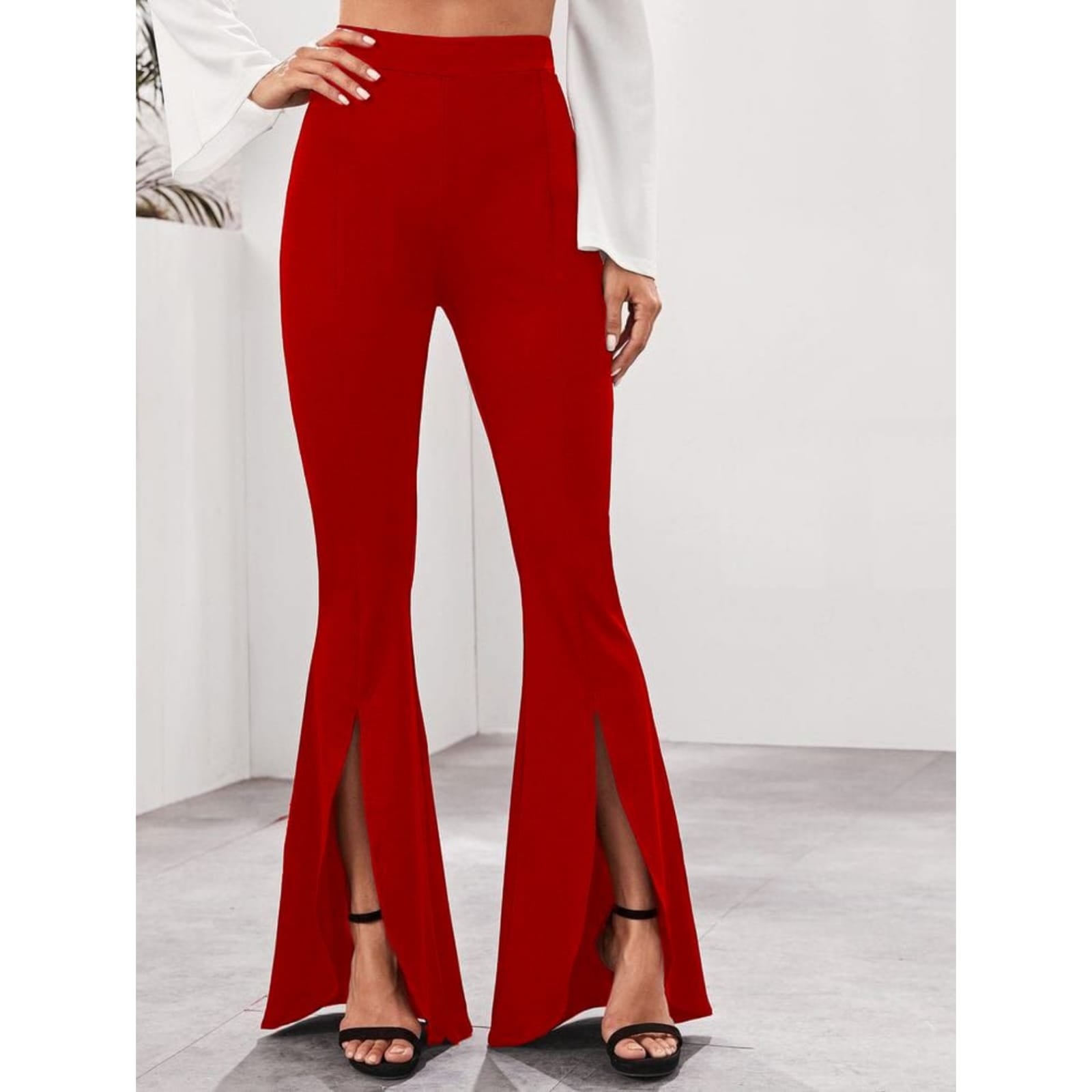 Pantalon discount rojo campana